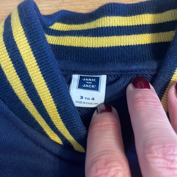 Boys Janie and Jack Cotton Bomber Jacket, size: 3/4 - Picture 3 of 6